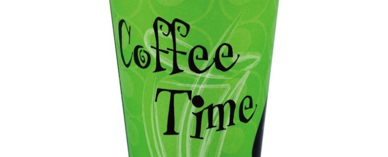 Cold Beverage Cups – Coffee Time (Green / Orange)